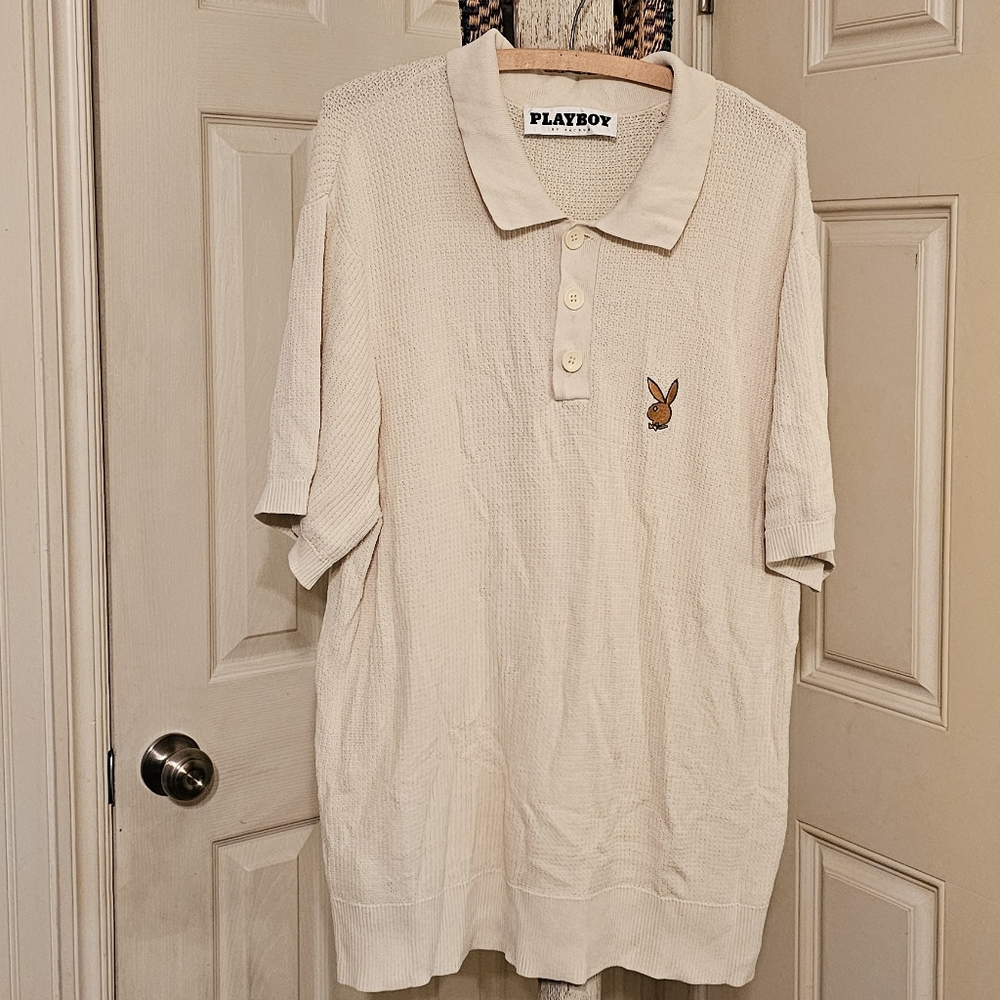 PLAYBOY CREAM POLO SHIRT